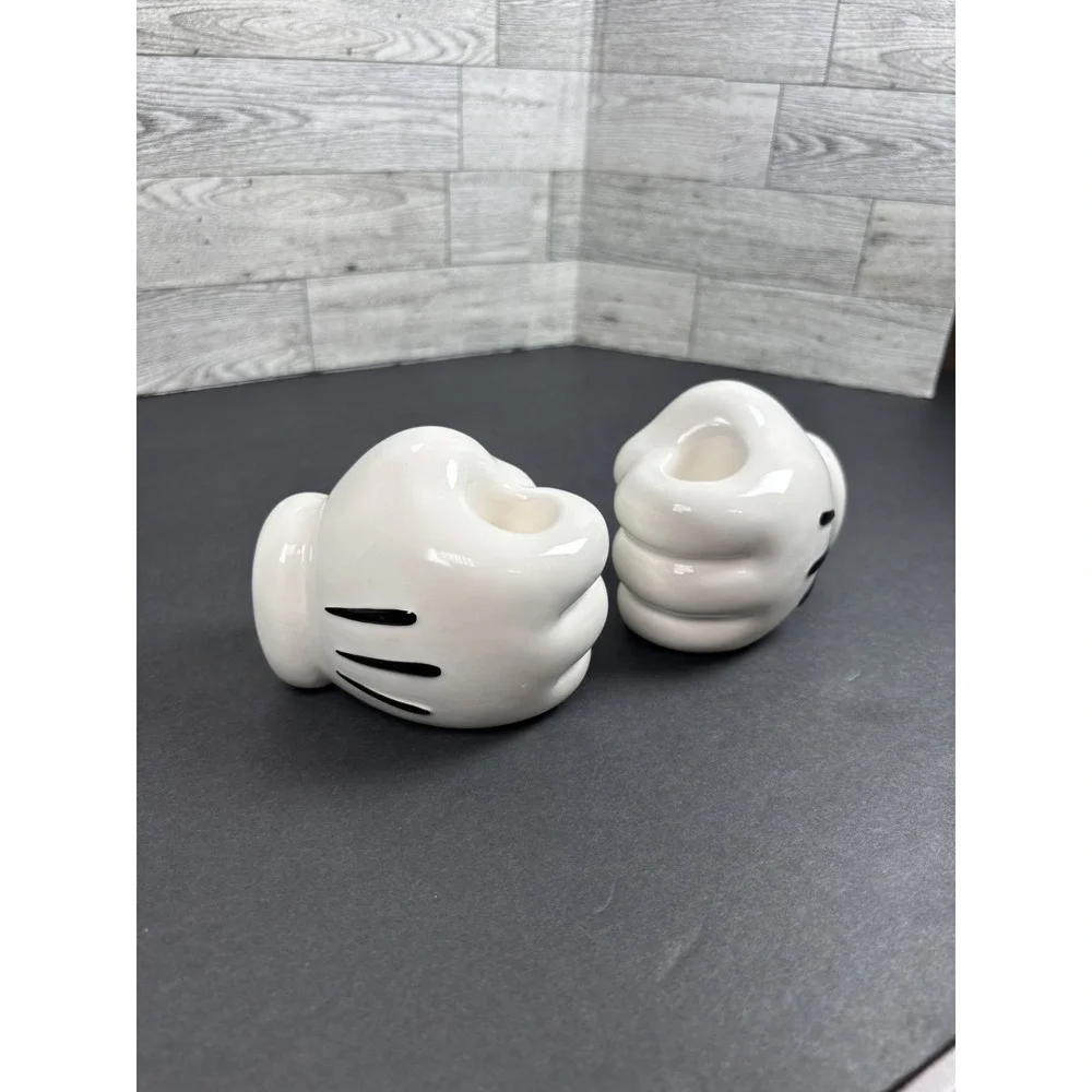 Disney Treasure Craft Mickey Glove Candle Holders‎ - Pair - Mickey Mouse